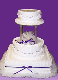 Wedding Cakes - Purple Tie
